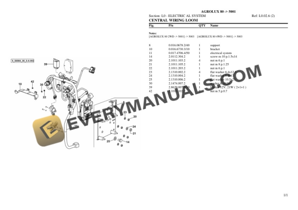 Deutz-Fahr AGROLUX 80 (5001) Tractor Parts Catalog PDF 7 Deutz-Fahr AGROLUX 80 (5001) Tractor Parts Catalog PDF - Image 5