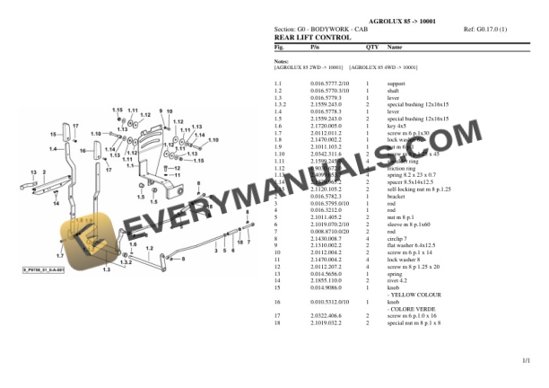 Deutz-Fahr AGROLUX 85 (10001) Tractor Parts Catalog PDF 6 Deutz-Fahr AGROLUX 85 (10001) Tractor Parts Catalog PDF - Image 4