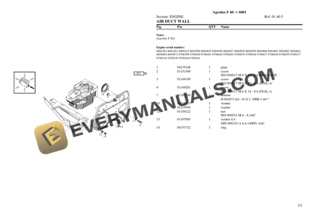 Deutz-Fahr Agrolux F 60 (6001) Tractor Parts Catalog PDF-2