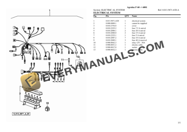 Deutz-Fahr Agrolux F 60 (6001) Tractor Parts Catalog PDF-5