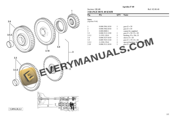 Deutz-Fahr Agrolux F 60 Tractor Parts Catalog PDF-3