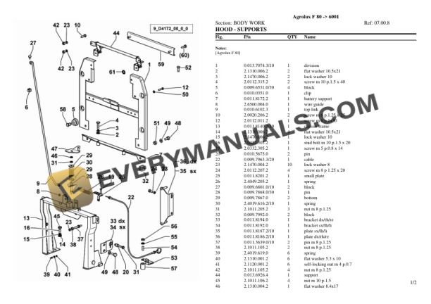 Deutz-Fahr Agrolux F 80 (6001) Tractor Parts Catalog PDF-4