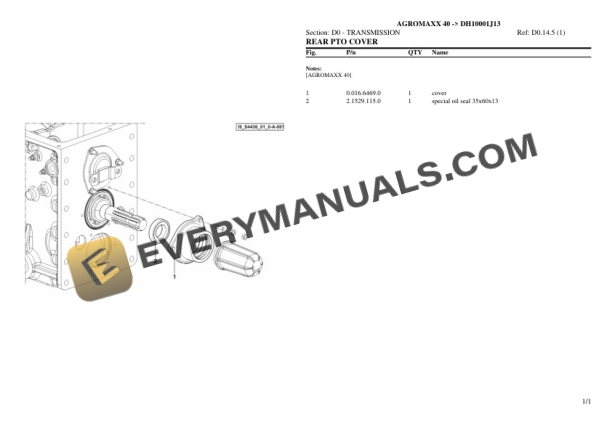Deutz-Fahr AGROMAXX 40 (DH10001J13) Tractor Parts Catalog PDF 5 Deutz-Fahr AGROMAXX 40 (DH10001J13) Tractor Parts Catalog PDF - Image 3
