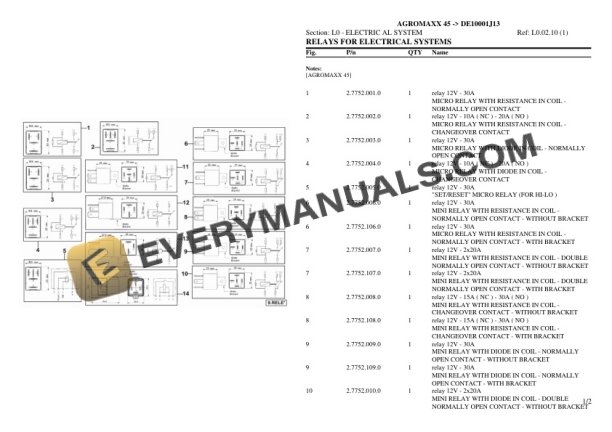 Deutz-Fahr AGROMAXX 45 (DE10001J13) Tractor Parts Catalog PDF 7 Deutz-Fahr AGROMAXX 45 (DE10001J13) Tractor Parts Catalog PDF - Image 5