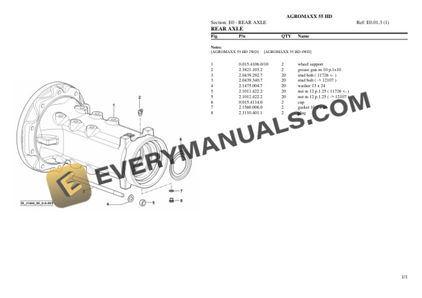 Deutz-Fahr AGROMAXX 55 HD Tractor Parts Catalog PDF 5 Deutz-Fahr AGROMAXX 55 HD Tractor Parts Catalog PDF - Image 3