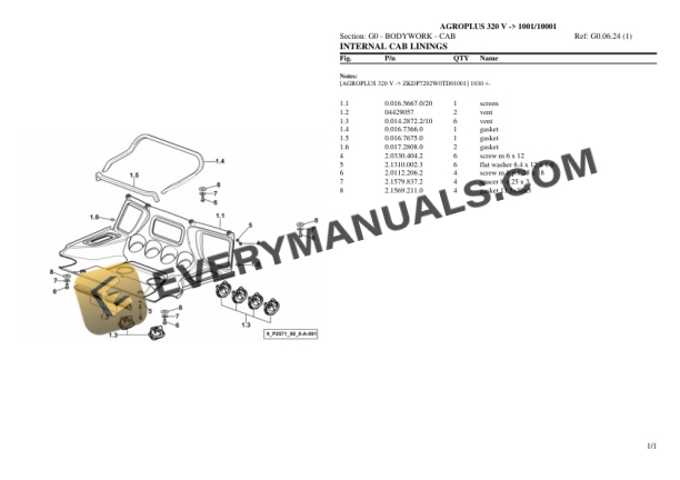 Deutz-Fahr AGROPLUS 320 V (1001_10001) Tractor Parts Catalog PDF 5 Deutz-Fahr AGROPLUS 320 V (1001_10001) Tractor Parts Catalog PDF - Image 3