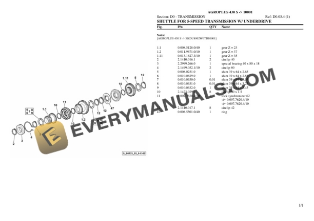 Deutz-Fahr AGROPLUS 430 S (10001) Tractor Parts Catalog PDF 4 Deutz-Fahr AGROPLUS 430 S (10001) Tractor Parts Catalog PDF - Image 2