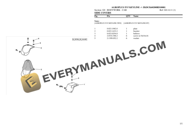 Deutz-Fahr AGROPLUS 55 F KEYLINE (ZKDCK60200RD10001) Tractor Parts Catalog PDF 6 Deutz-Fahr AGROPLUS 55 F KEYLINE (ZKDCK60200RD10001) Tractor Parts Catalog PDF - Image 4