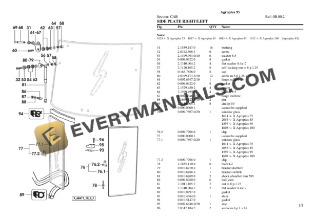 Deutz-Fahr Agroplus 95 Tractor Parts Catalog PDF 4 Deutz-Fahr Agroplus 95 Tractor Parts Catalog PDF-2
