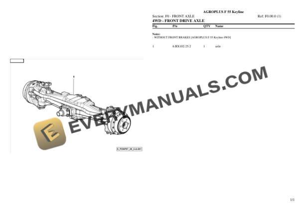 Deutz-Fahr AGROPLUS F 55 Keyline Tractor Parts Catalog PDF 5 Deutz-Fahr AGROPLUS F 55 Keyline Tractor Parts Catalog PDF - Image 3