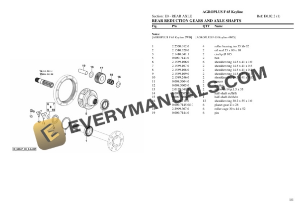 Deutz-Fahr AGROPLUS F 65 Keyline Tractor Parts Catalog PDF 5 Deutz-Fahr AGROPLUS F 65 Keyline Tractor Parts Catalog PDF - Image 3