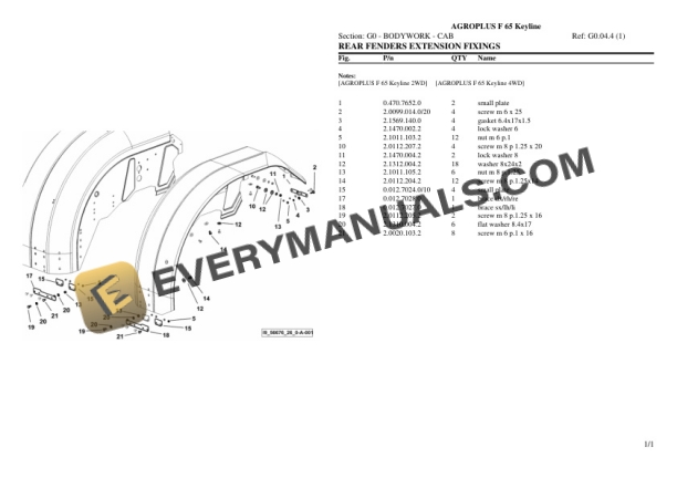 Deutz-Fahr AGROPLUS F 65 Keyline Tractor Parts Catalog PDF 6 Deutz-Fahr AGROPLUS F 65 Keyline Tractor Parts Catalog PDF - Image 4