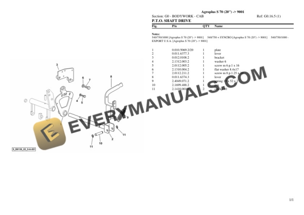 Deutz-Fahr Agroplus S 70 (20'') (9001) Tractor Parts Catalog PDF 6 Deutz-Fahr Agroplus S 70 (20'') (9001) Tractor Parts Catalog PDF - Image 4