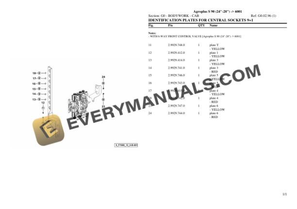 Deutz-Fahr Agroplus S 90 (24''-28'') (6001) Tractor Parts Catalog PDF 5 Deutz-Fahr Agroplus S 90 (24''-28'') (6001) Tractor Parts Catalog PDF - Image 3