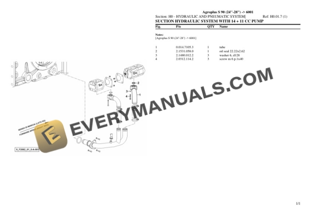 Deutz-Fahr Agroplus S 90 (24''-28'') (6001) Tractor Parts Catalog PDF 6 Deutz-Fahr Agroplus S 90 (24''-28'') (6001) Tractor Parts Catalog PDF - Image 4