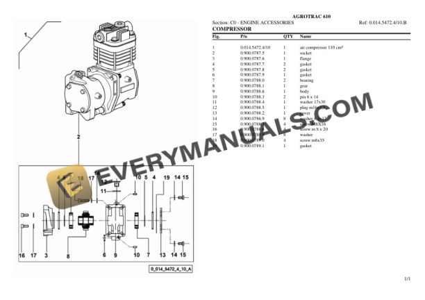 Deutz-Fahr AGROTRAC 610 Tractor Parts Catalog PDF 4 Deutz-Fahr AGROTRAC 610 Tractor Parts Catalog PDF - Image 2