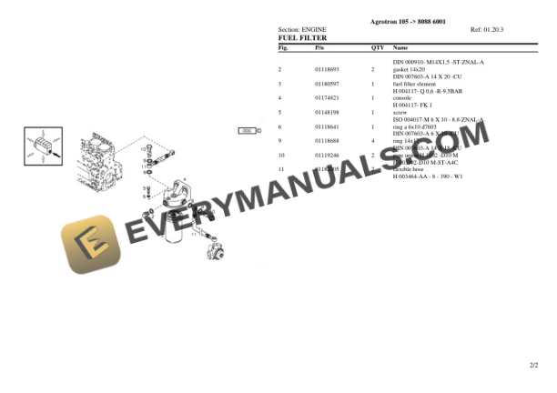 Deutz-Fahr Agrotron 105 (8088 6001) Tractor Parts Catalog PDF 4 Deutz-Fahr Agrotron 105 (8088 6001) Tractor Parts Catalog PDF - Image 2
