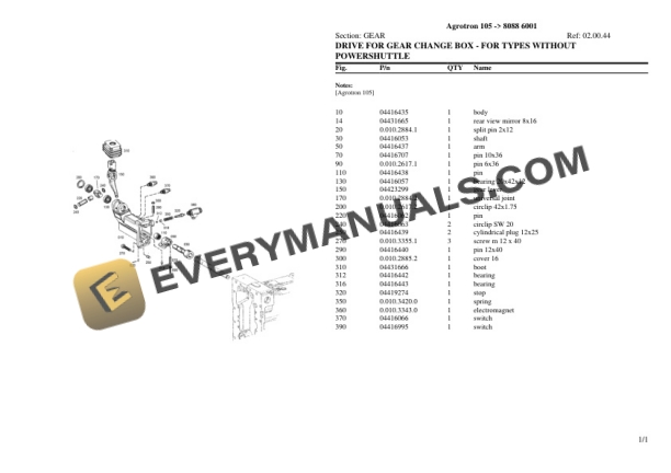 Deutz-Fahr Agrotron 105 (8088 6001) Tractor Parts Catalog PDF 5 Deutz-Fahr Agrotron 105 (8088 6001) Tractor Parts Catalog PDF - Image 3