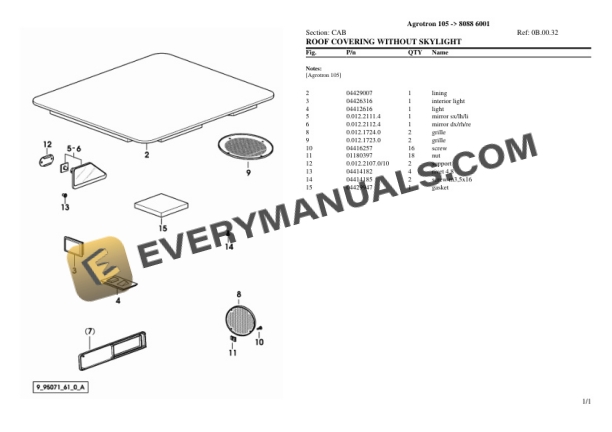 Deutz-Fahr Agrotron 105 (8088 6001) Tractor Parts Catalog PDF 7 Deutz-Fahr Agrotron 105 (8088 6001) Tractor Parts Catalog PDF - Image 5