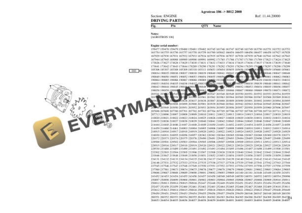 Deutz-Fahr Agrotron 106 (8012 2000) Tractor Parts Catalog PDF 6 Deutz-Fahr Agrotron 106 (8012 2000) Tractor Parts Catalog PDF-4