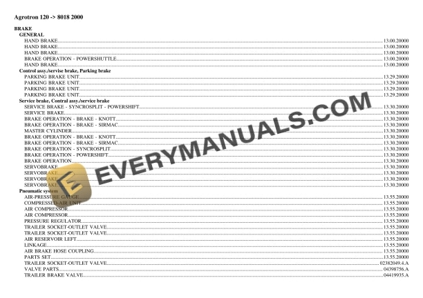 deutz fahr agrotron 120 8018 2000 tractor parts catalog pdf 1