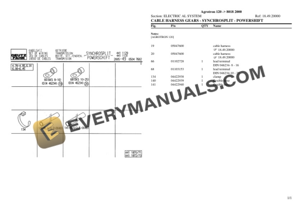 Deutz-Fahr Agrotron 120 (8018 2000) Tractor Parts Catalog PDF-2