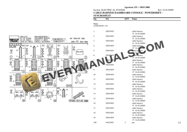 Deutz-Fahr Agrotron 135 (8019 2000) Tractor Parts Catalog PDF 7 Deutz-Fahr Agrotron 135 (8019 2000) Tractor Parts Catalog PDF - Image 5