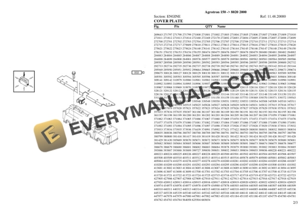 Deutz-Fahr Agrotron 150 (8020 2000) Tractor Parts Catalog PDF-4