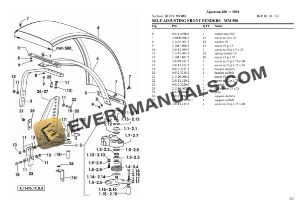 Deutz-Fahr Agrotron 200 (3001) Tractor Parts Catalog PDF 6 Deutz-Fahr Agrotron 200 (3001) Tractor Parts Catalog PDF - Image 4
