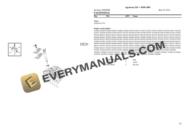 Deutz-Fahr Agrotron 210 (8106 1001) Tractor Parts Catalog PDF 4 Deutz-Fahr Agrotron 210 (8106 1001) Tractor Parts Catalog PDF - Image 2