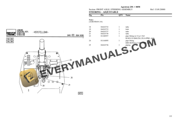 Deutz-Fahr Agrotron 230 (8058) Tractor Parts Catalog PDF 6 Deutz-Fahr Agrotron 230 (8058) Tractor Parts Catalog PDF - Image 4