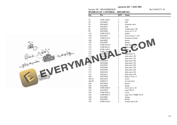 Deutz-Fahr Agrotron 265 (8101 3001) Tractor Parts Catalog PDF 5 Deutz-Fahr Agrotron 265 (8101 3001) Tractor Parts Catalog PDF - Image 3
