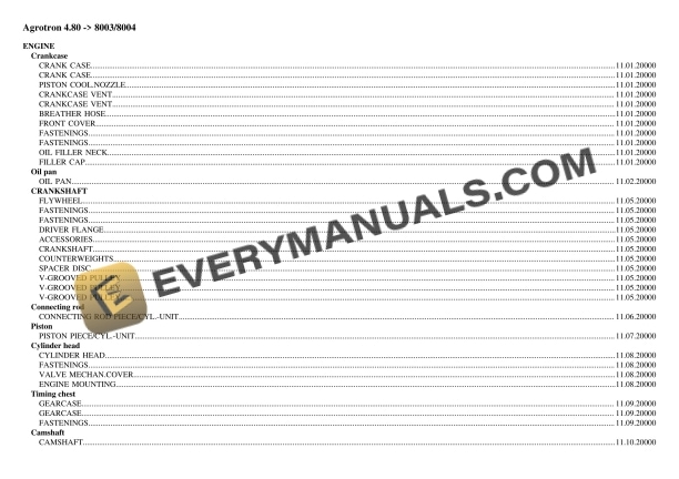 deutz fahr agrotron 480 8003 8004 tractor parts catalog pdf 1