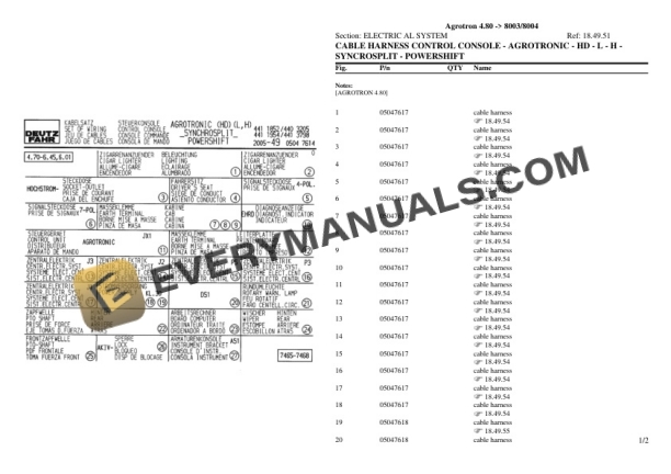 Deutz-Fahr Agrotron 4.80 (8003 8004) Tractor Parts Catalog PDF 7 Deutz-Fahr Agrotron 4.80 (8003 8004) Tractor Parts Catalog PDF - Image 5