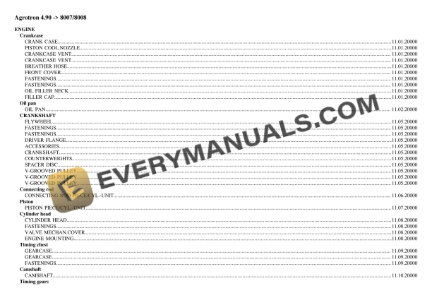deutz fahr agrotron 490 8007 8008 tractor parts catalog pdf 1