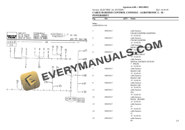 Deutz-Fahr Agrotron 6.00 (8011 8012) Tractor Parts Catalog PDF 7 Deutz-Fahr Agrotron 6.00 (8011 8012) Tractor Parts Catalog PDF - Image 5