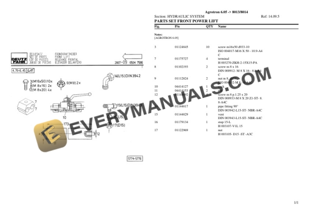 Deutz-Fahr Agrotron 6.05 (8013 8014) Tractor Parts Catalog PDF 5 Deutz-Fahr Agrotron 6.05 (8013 8014) Tractor Parts Catalog PDF - Image 3