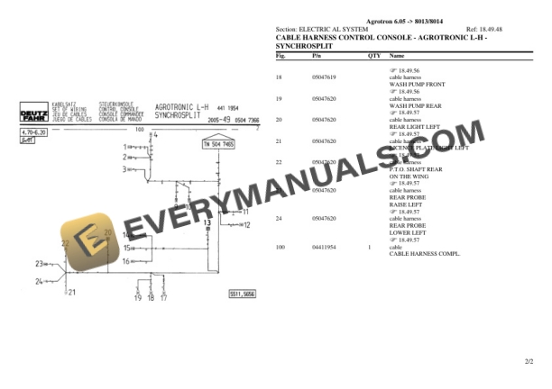 Deutz-Fahr Agrotron 6.05 (8013 8014) Tractor Parts Catalog PDF 7 Deutz-Fahr Agrotron 6.05 (8013 8014) Tractor Parts Catalog PDF - Image 5