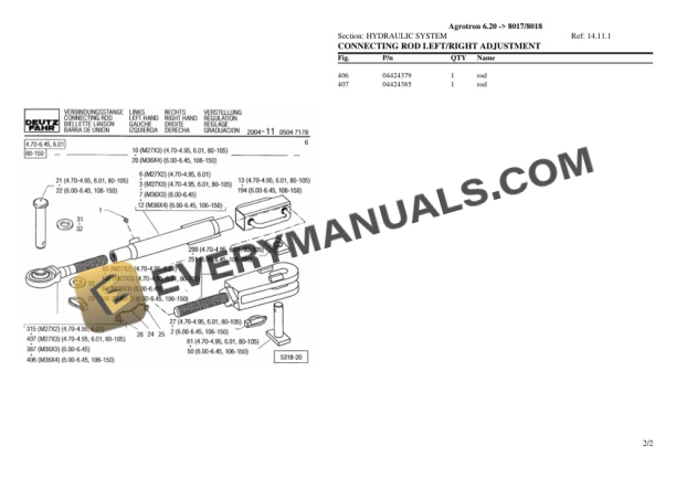 Deutz-Fahr Agrotron 6.20 (8017 8018) Tractor Parts Catalog PDF 5 Deutz-Fahr Agrotron 6.20 (8017 8018) Tractor Parts Catalog PDF - Image 3