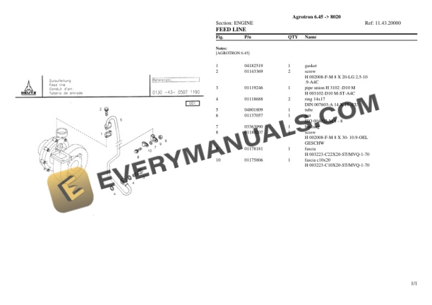Deutz-Fahr Agrotron 6.45 (8020) Tractor Parts Catalog PDF 4 Deutz-Fahr Agrotron 6.45 (8020) Tractor Parts Catalog PDF - Image 2