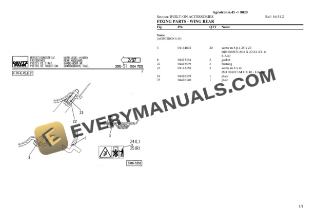 Deutz-Fahr Agrotron 6.45 (8020) Tractor Parts Catalog PDF 6 Deutz-Fahr Agrotron 6.45 (8020) Tractor Parts Catalog PDF - Image 4