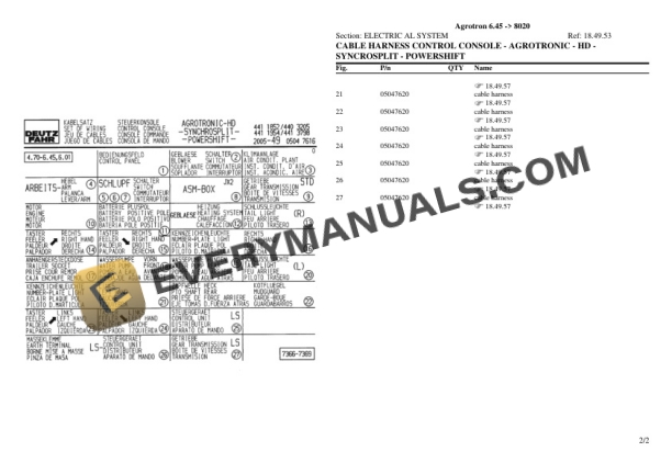 Deutz-Fahr Agrotron 6.45 (8020) Tractor Parts Catalog PDF 7 Deutz-Fahr Agrotron 6.45 (8020) Tractor Parts Catalog PDF - Image 5