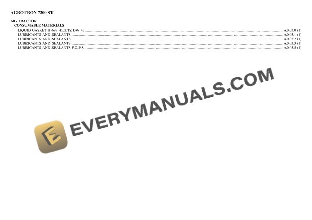 Deutz-Fahr AGROTRON 7200 ST Tractor Parts Catalog PDF 1 deutz fahr agrotron 7200 st tractor parts catalog pdf 1