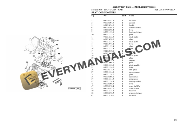 Deutz-Fahr AGROTRON K 610 (ZKDL400400TD10001) Tractor Parts Catalog PDF 6 Deutz-Fahr AGROTRON K 610 (ZKDL400400TD10001) Tractor Parts Catalog PDF - Image 4