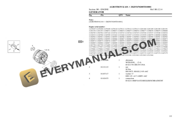 Deutz-Fahr AGROTRON K 610 (ZKDT670200TD10001) Tractor Parts Catalog PDF 4 Deutz-Fahr AGROTRON K 610 (ZKDT670200TD10001) Tractor Parts Catalog PDF - Image 2