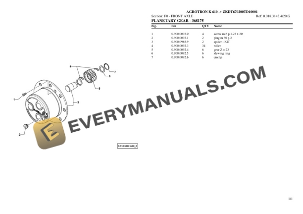 Deutz-Fahr AGROTRON K 610 (ZKDT670200TD10001) Tractor Parts Catalog PDF 5 Deutz-Fahr AGROTRON K 610 (ZKDT670200TD10001) Tractor Parts Catalog PDF - Image 3