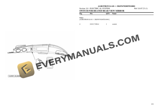 Deutz-Fahr AGROTRON K 610 (ZKDT670200TD10001) Tractor Parts Catalog PDF 7 Deutz-Fahr AGROTRON K 610 (ZKDT670200TD10001) Tractor Parts Catalog PDF - Image 5