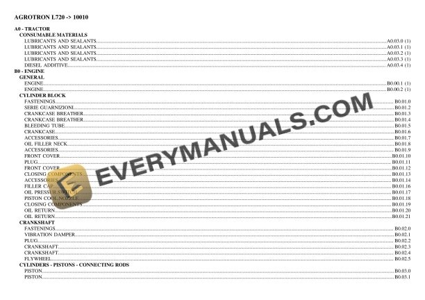 deutz fahr agrotron l720 10010 tractor parts catalog pdf 1