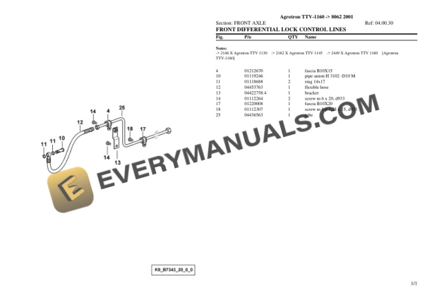 Deutz-Fahr Agrotron TTV-1160 (8062 2001) Tractor Parts Catalog PDF 5 Deutz-Fahr Agrotron TTV-1160 (8062 2001) Tractor Parts Catalog PDF - Image 3