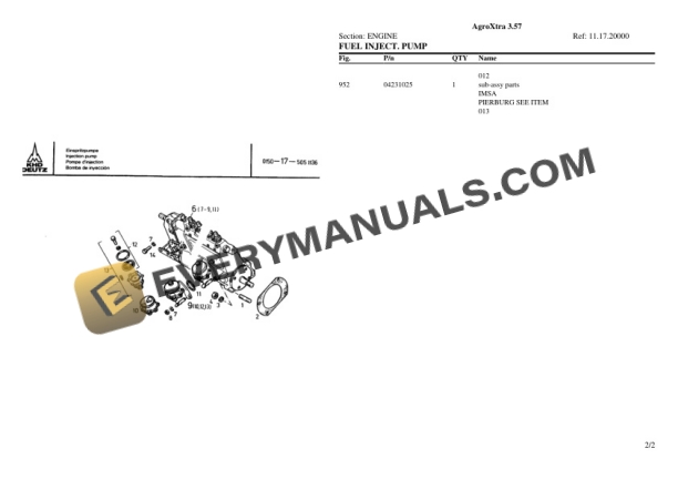 Deutz-Fahr AgroXtra 3.57 Tractor Parts Catalog PDF 4 Deutz-Fahr AgroXtra 3.57 Tractor Parts Catalog PDF - Image 2